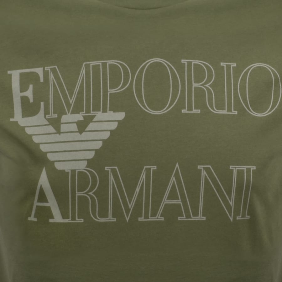 Emporio Armani Logo T Shirt Green | Mainline Menswear us
